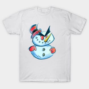 Angry Chib Snowman T-Shirt